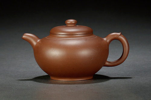 吴云根制《紫泥如意壶》