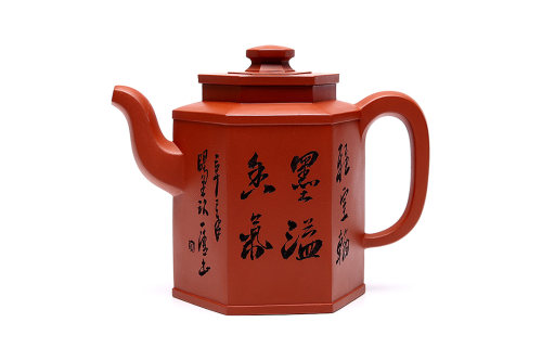 六方醒辰(钱一清书铭)紫砂壶