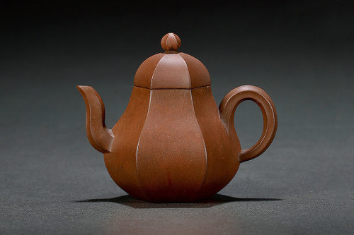 孟臣款紫泥杨桃壶
