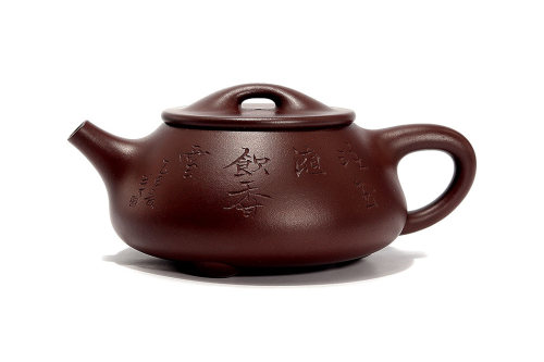 王旭生制全手景舟石瓢壶(吴东元书铭)