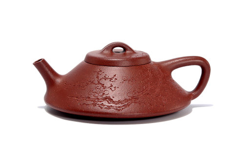 喻君芬制《合瓢壶·刻梅》