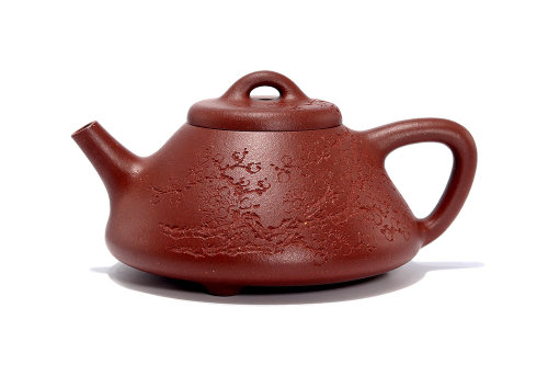 喻君芬制《石瓢壶(陶夫刻梅)》