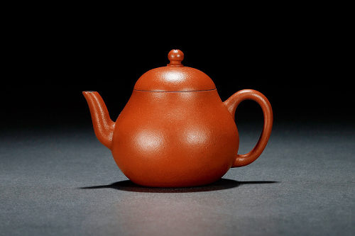 惠逸公款梨形朱泥壶